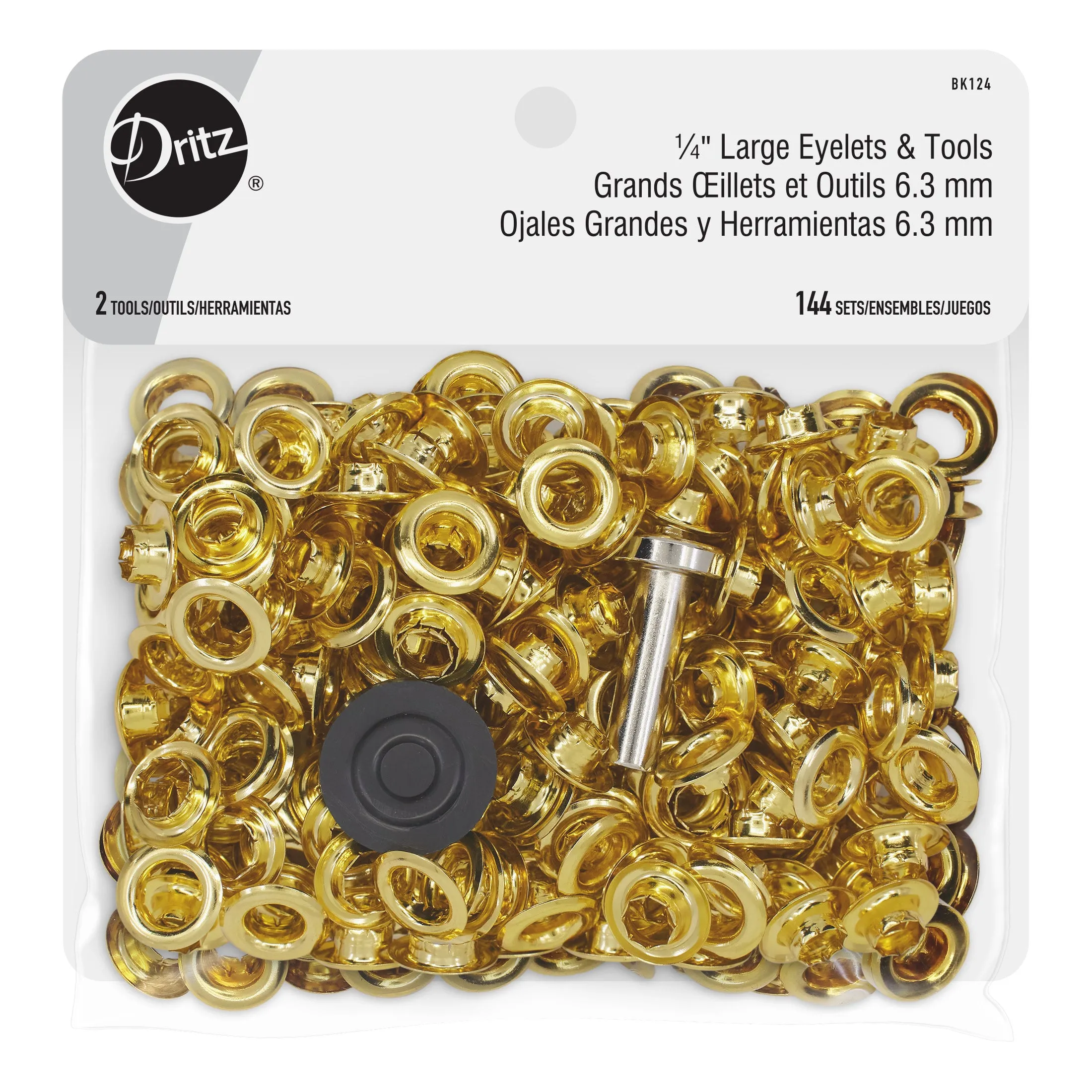 1/4" Large Eyelets & Tools, 144 Sets