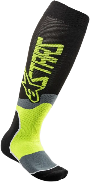 ALPINESTARS MX Plus 2 Socks - Black/Yellow - Large/2XL 4701920-155-L2X