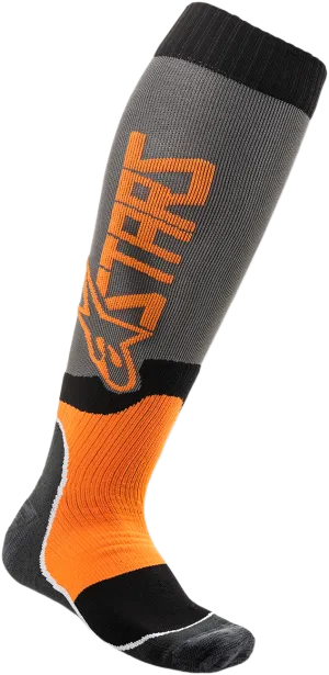 ALPINESTARS MX Plus 2 Socks - Gray/Orange - Small/Medium 4701920-9040-SM