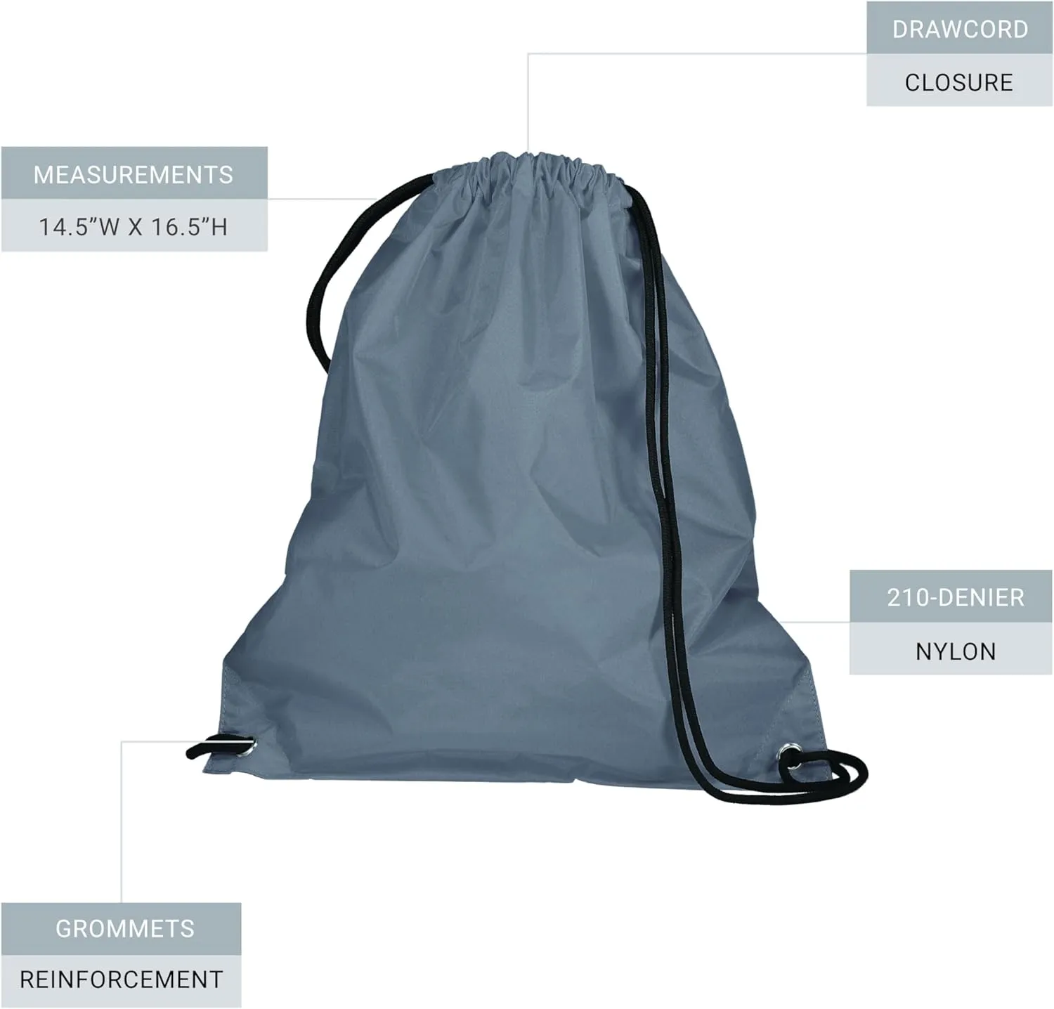Augusta Sportswear Cinch Bag, Graphite, Medium