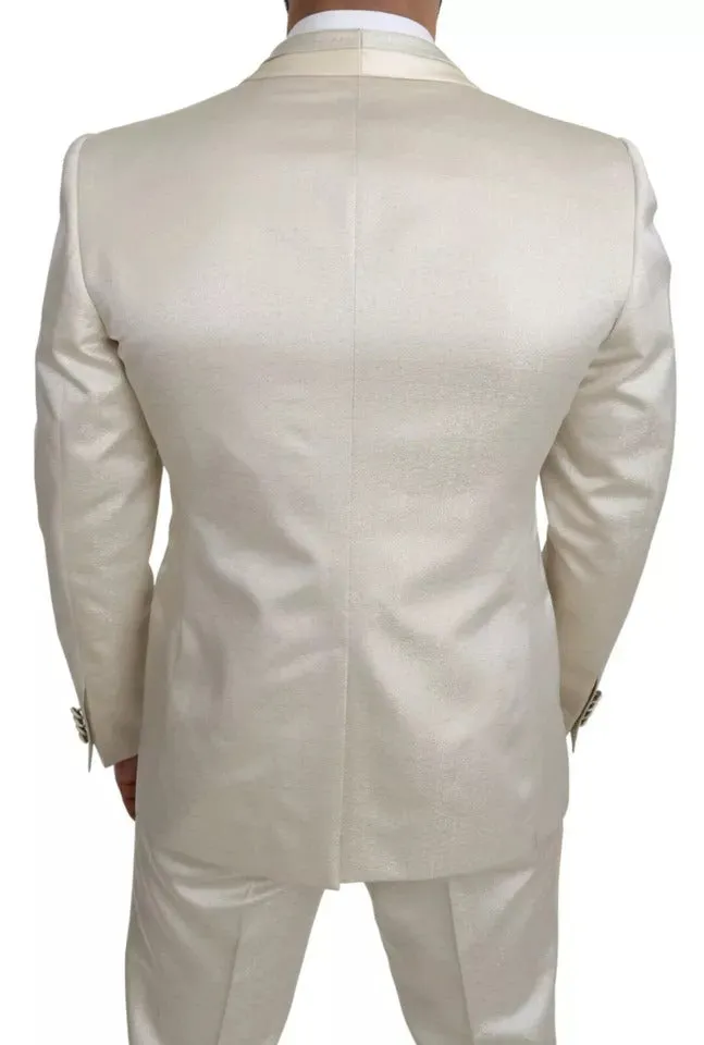Beige Wool Crme 3 Piece SICILIA Shawl Suit