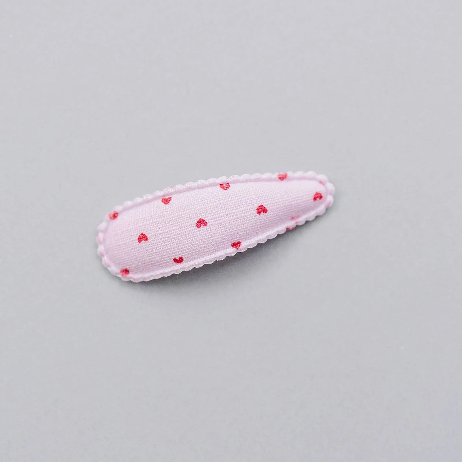 Blush   Red Little Heart Snap Hair Clips