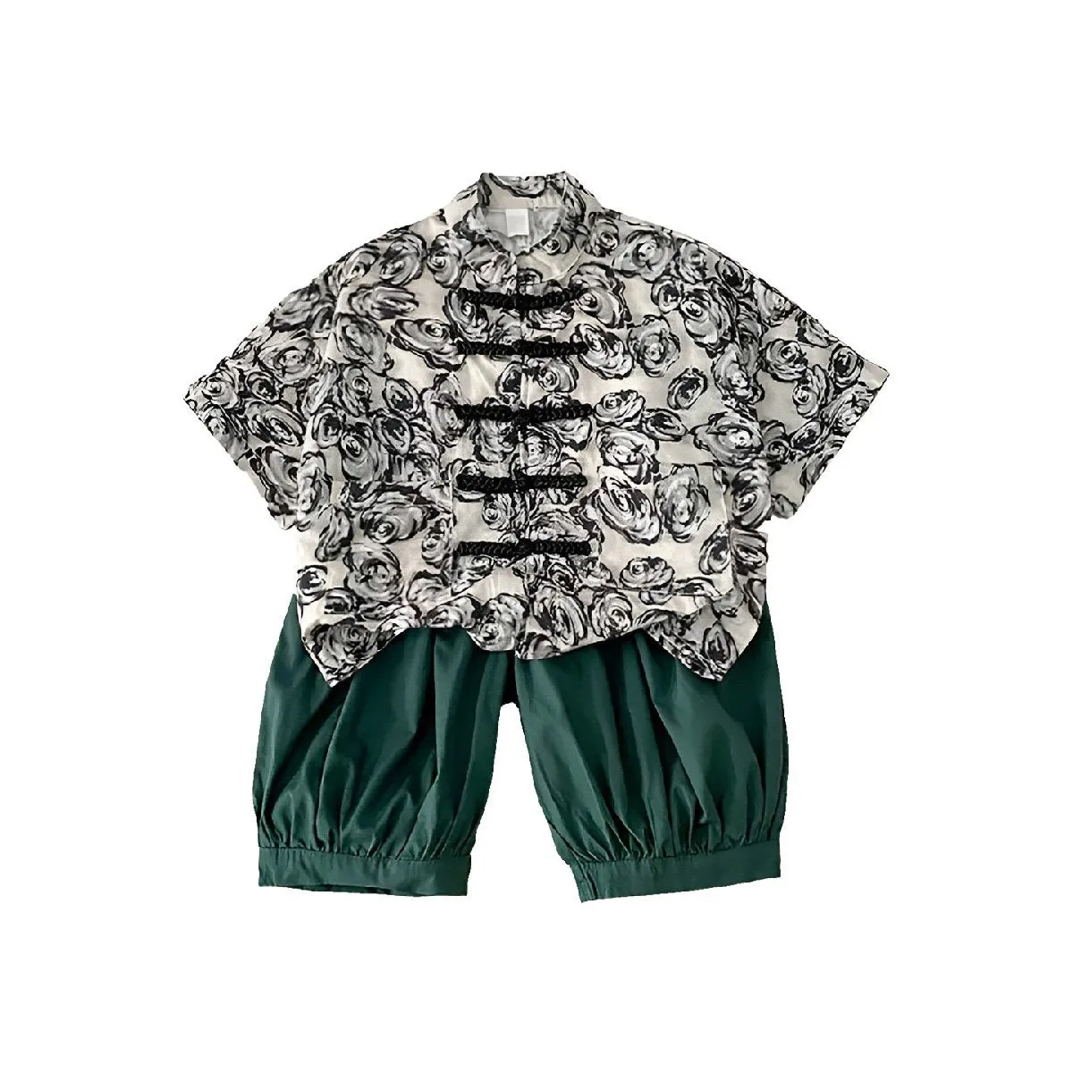 Boys Short Hanfu Two-Piece Suit Traditional Outfit