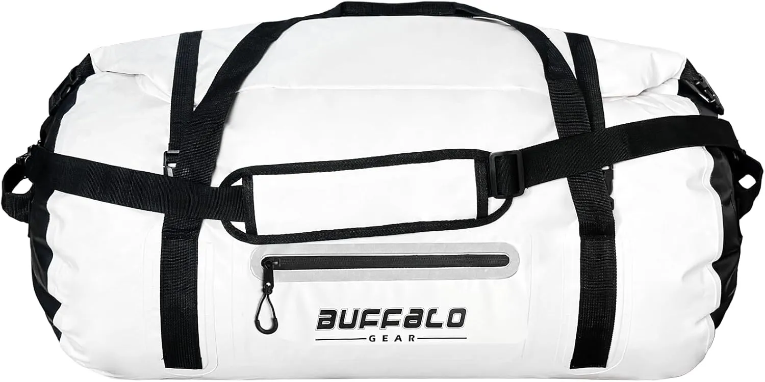 Buffalo Gear Waterproof Duffle Bag 40L 60L 80L Roll-top Dry Bag Heavy Duty Waterproof Duffel Travel Bag for Kayaking Rafting Boating Fishing Camping