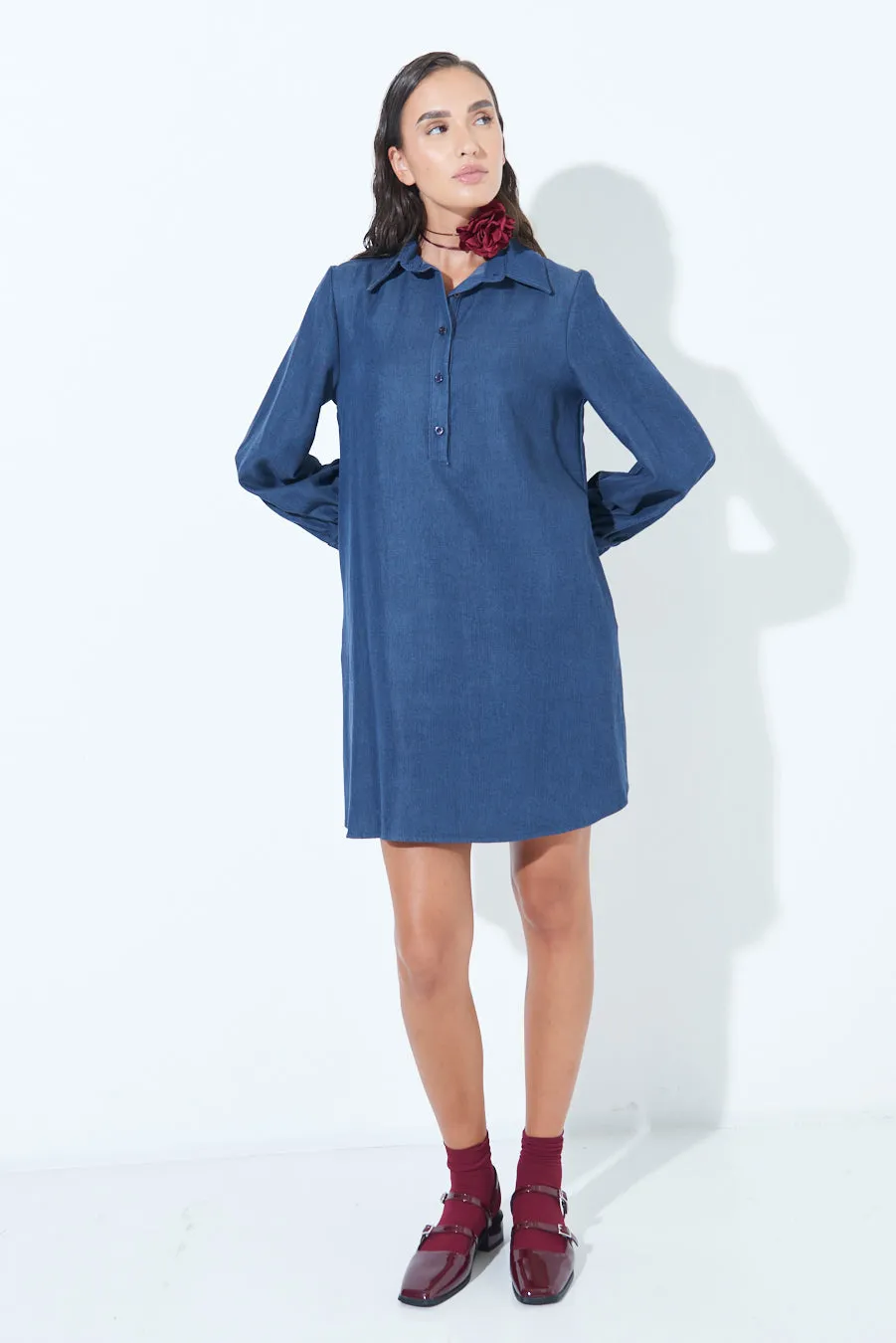 Casual collared shift dress wholesale