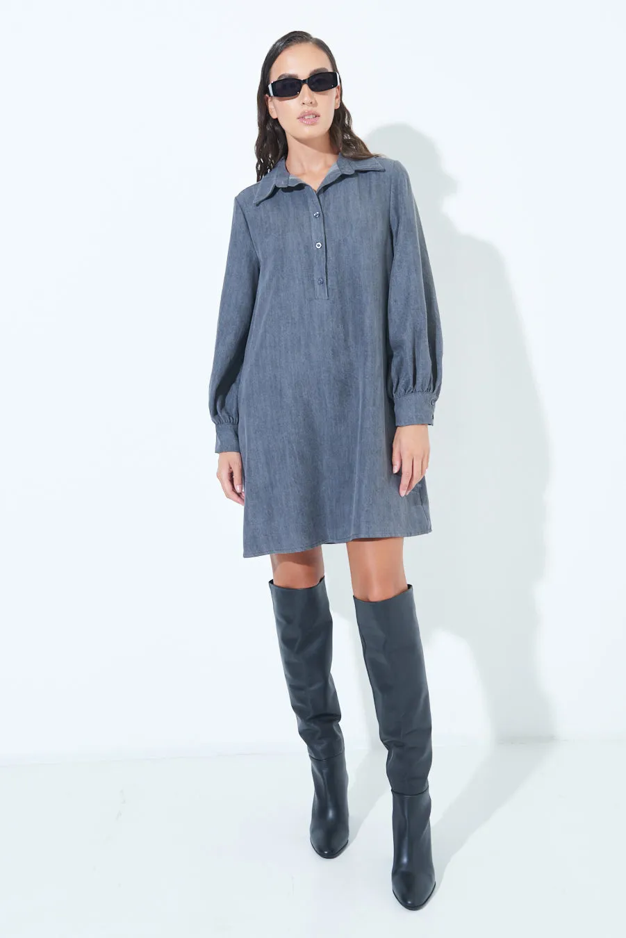 Casual collared shift dress wholesale