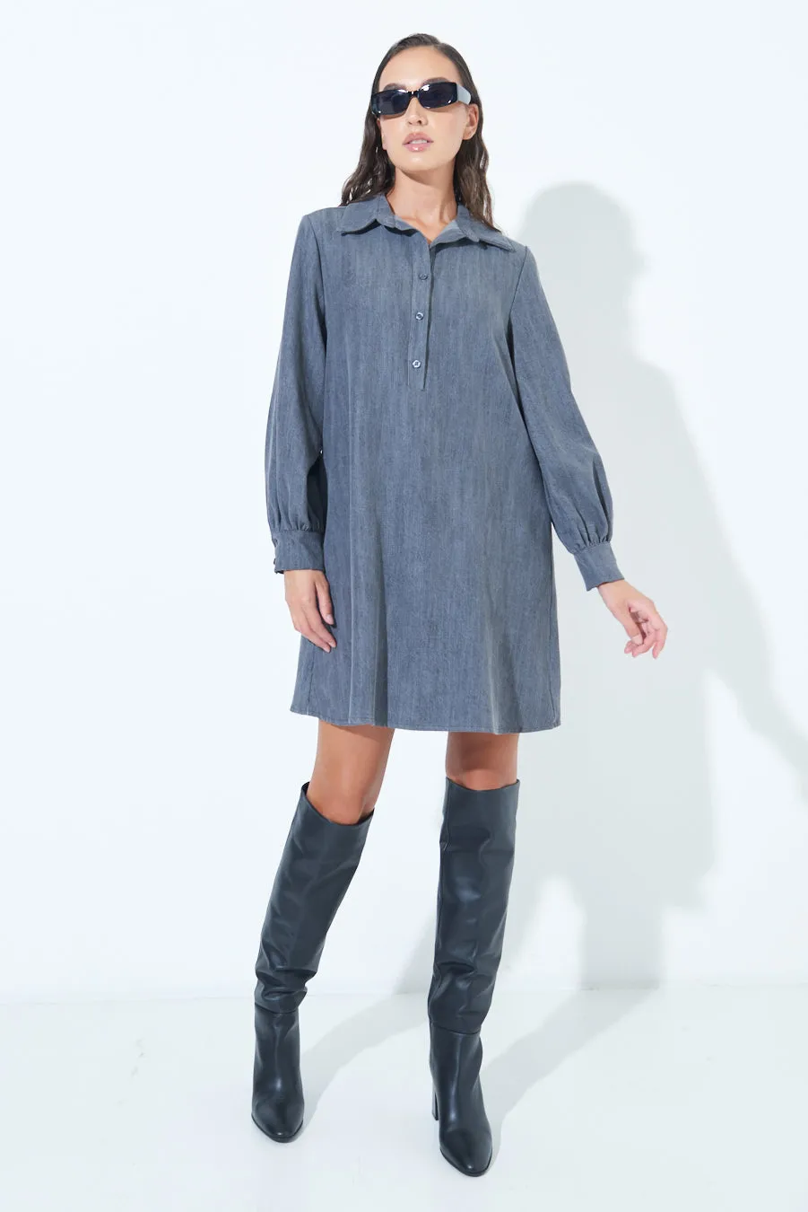 Casual collared shift dress wholesale
