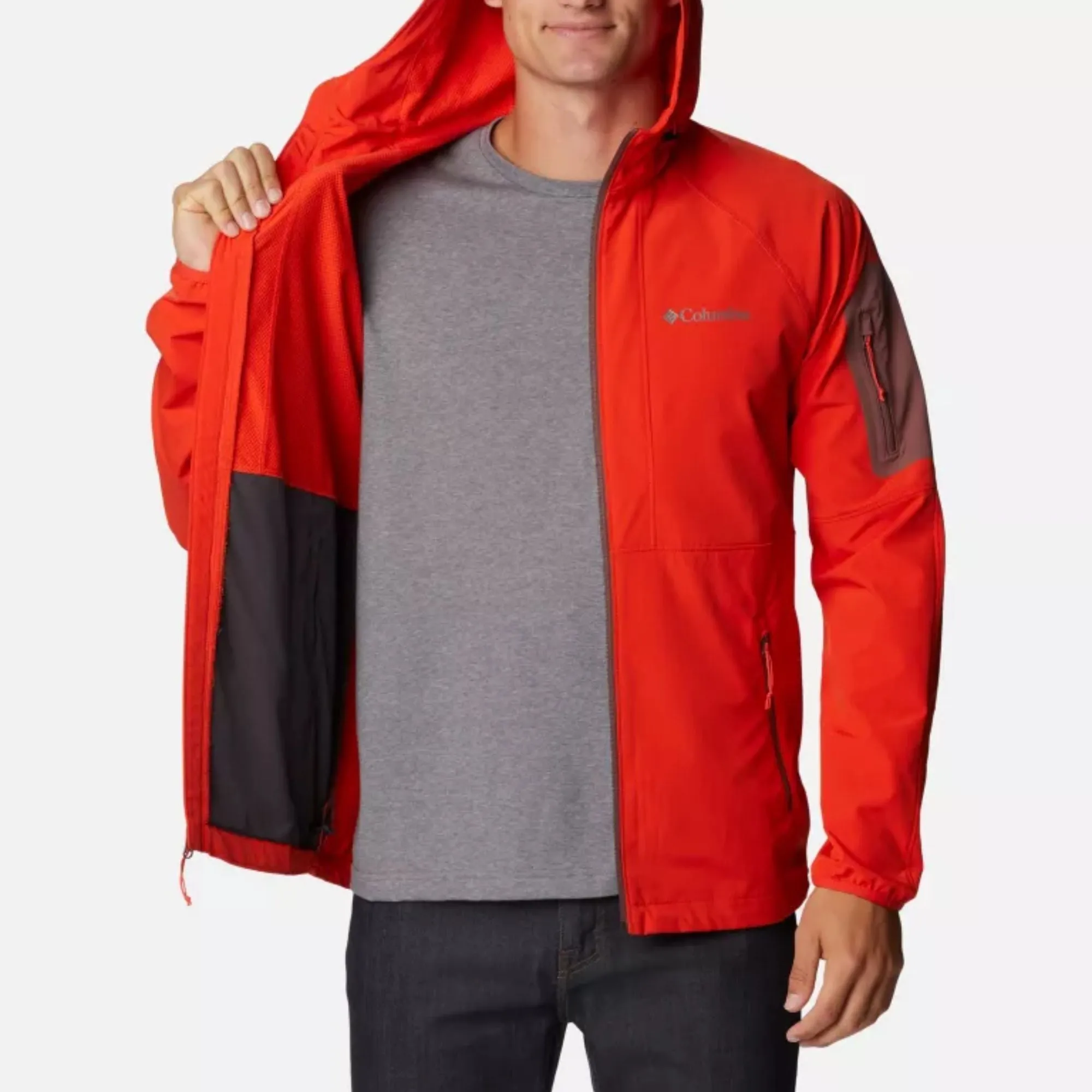 Columbia Mens Tall Heights Hooded Softshell