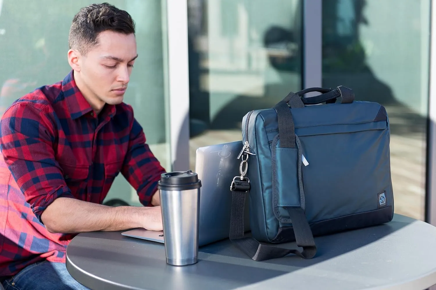 Crossbody Messenger Bag  Slim Secure 15-Inch Bag Multi-Compartment Organizer for Work, College, Travel  Water Resistant