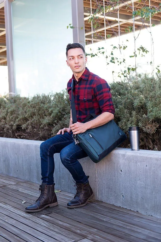 Crossbody Messenger Bag  Slim Secure 15-Inch Bag Multi-Compartment Organizer for Work, College, Travel  Water Resistant