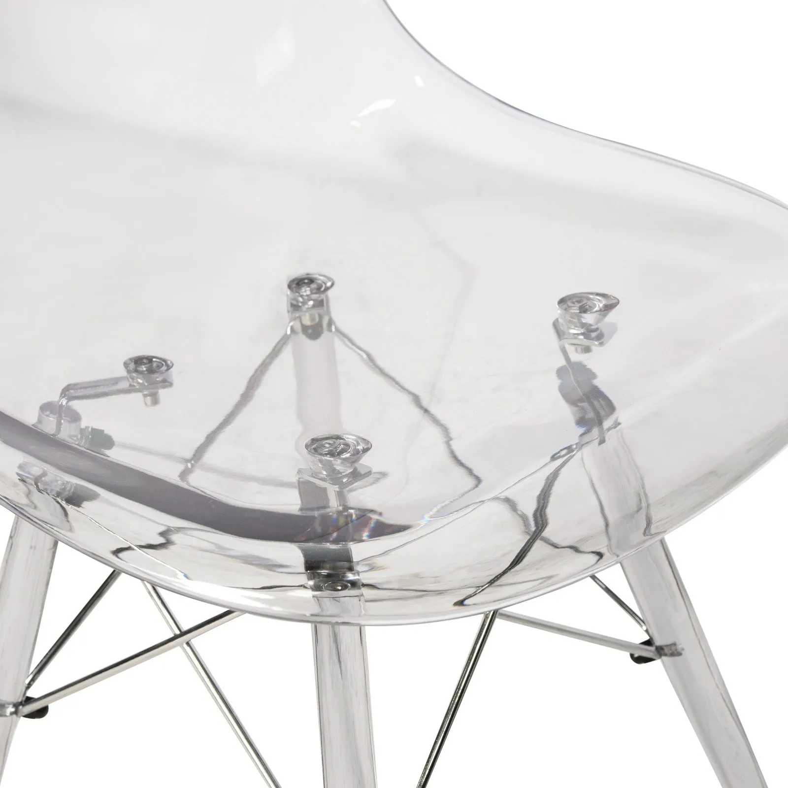 Dover Molded Side Chair with Acrylic Base, Set of 2