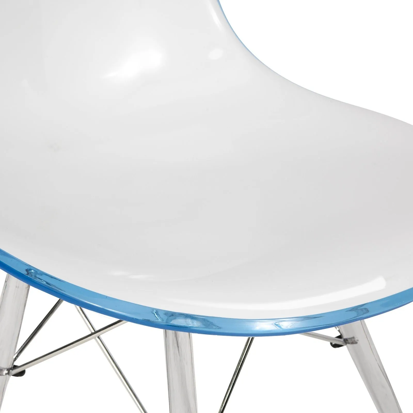 Dover Molded Side Chair with Acrylic Base, Set of 2