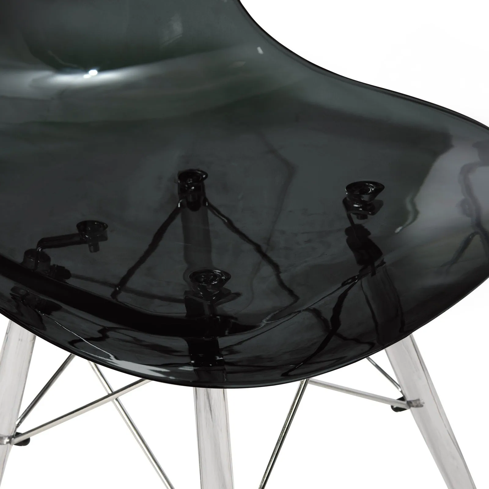 Dover Molded Side Chair with Acrylic Base, Set of 2
