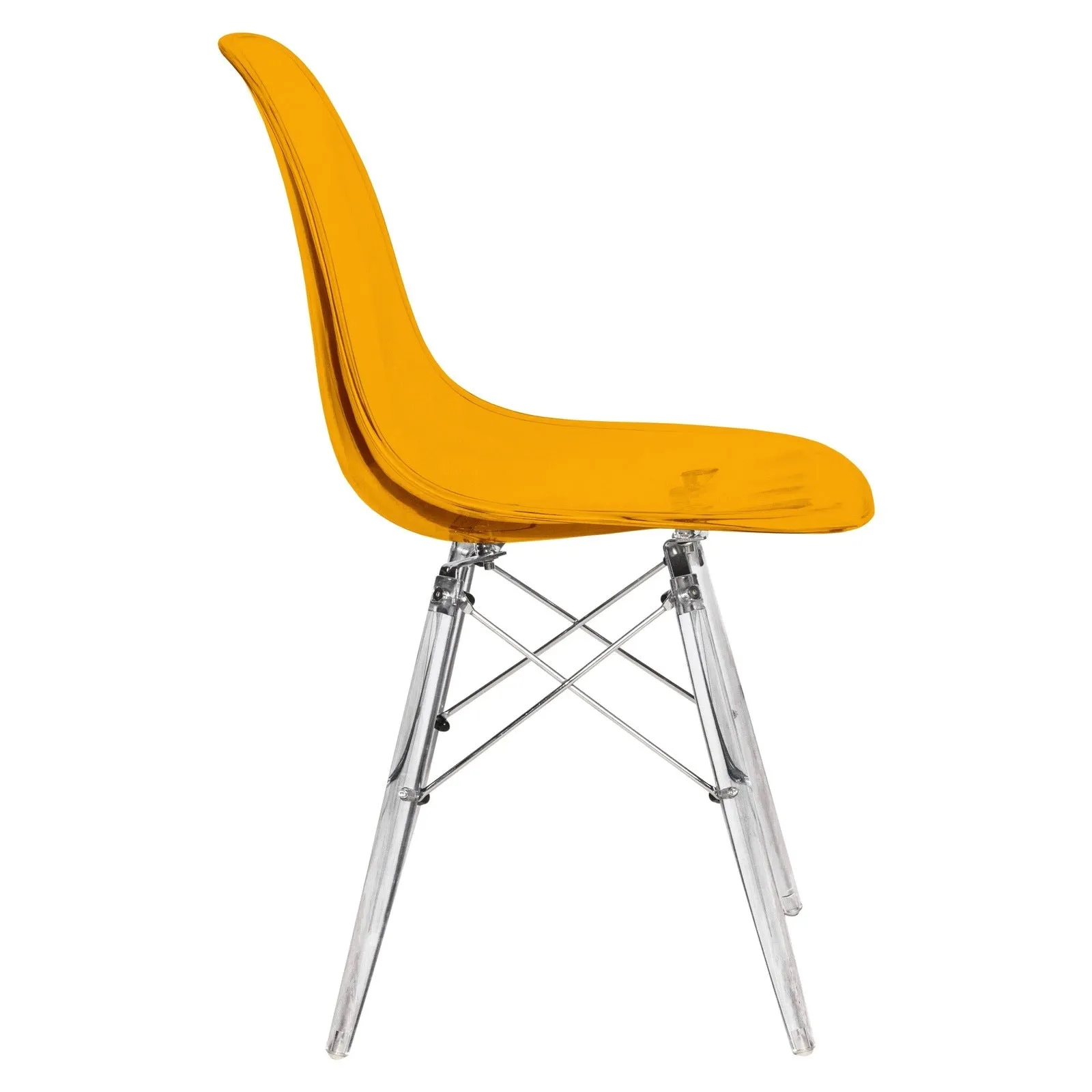 Dover Molded Side Chair with Acrylic Base, Set of 2
