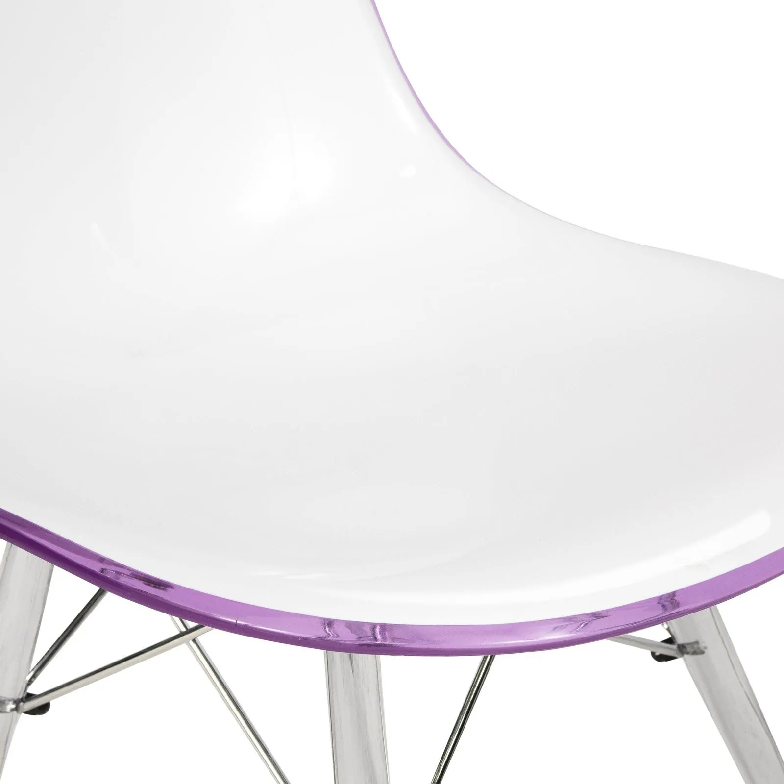 Dover Molded Side Chair with Acrylic Base, Set of 2