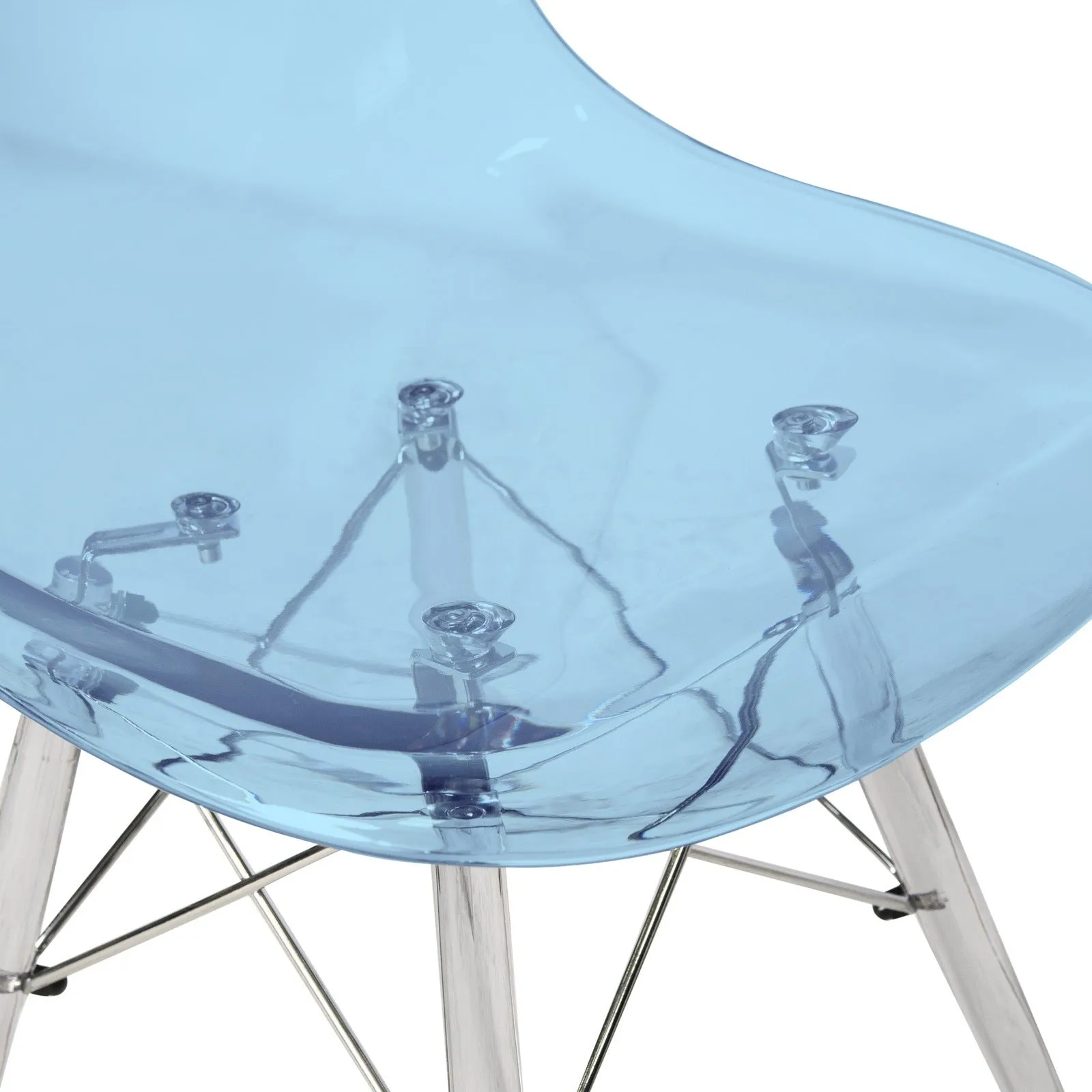 Dover Molded Side Chair with Acrylic Base, Set of 2