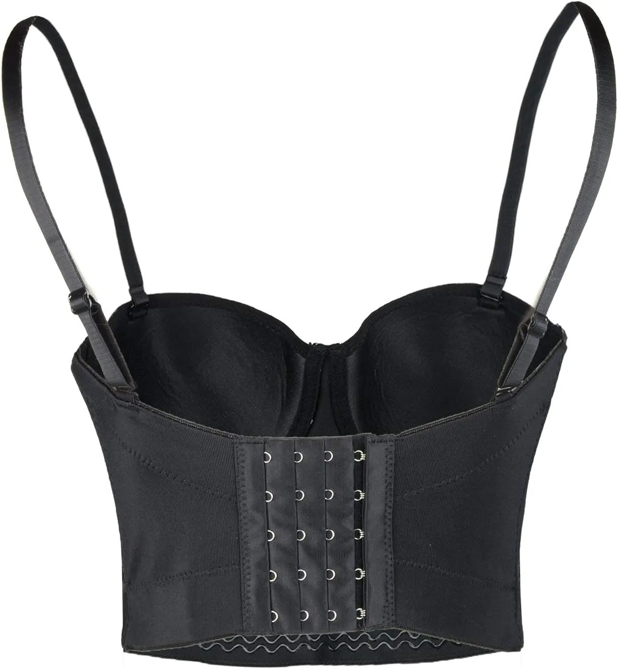 ELLACCI Women's Rhinestone Bustier Crop Top Sexy Corset Top