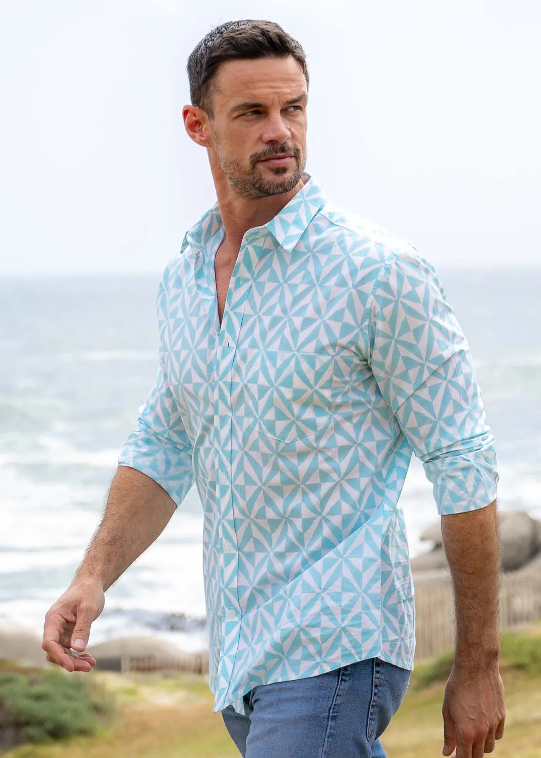 Frangipani Men's Shirts - Kaleidoscope