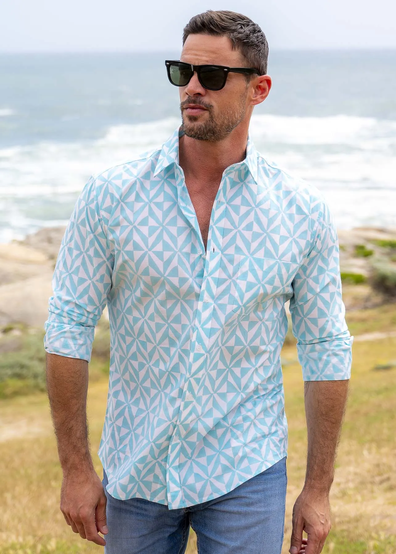 Frangipani Men's Shirts - Kaleidoscope