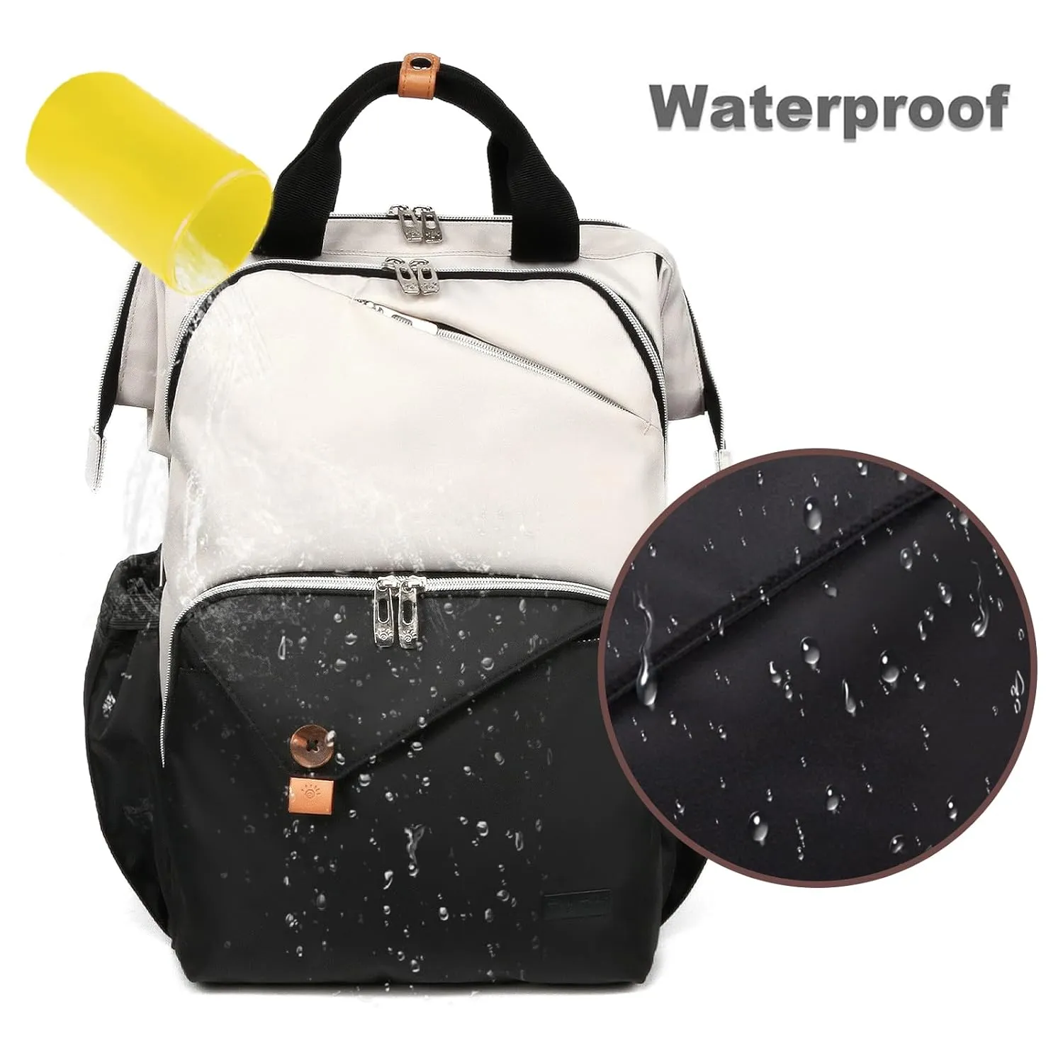 Hap Tim Baby Diaper Bag for Boys Girls, Large Backpack Diaper Bags with Double Compartments, Baby Registry Search Shower Gifts Stuff Newborn Must Haves7340-BH
