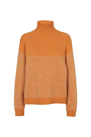 Henny Raglan T-Neck - desert sun/ natural melange