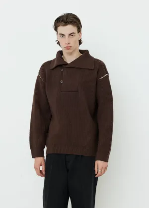 High Neck Rib Knit