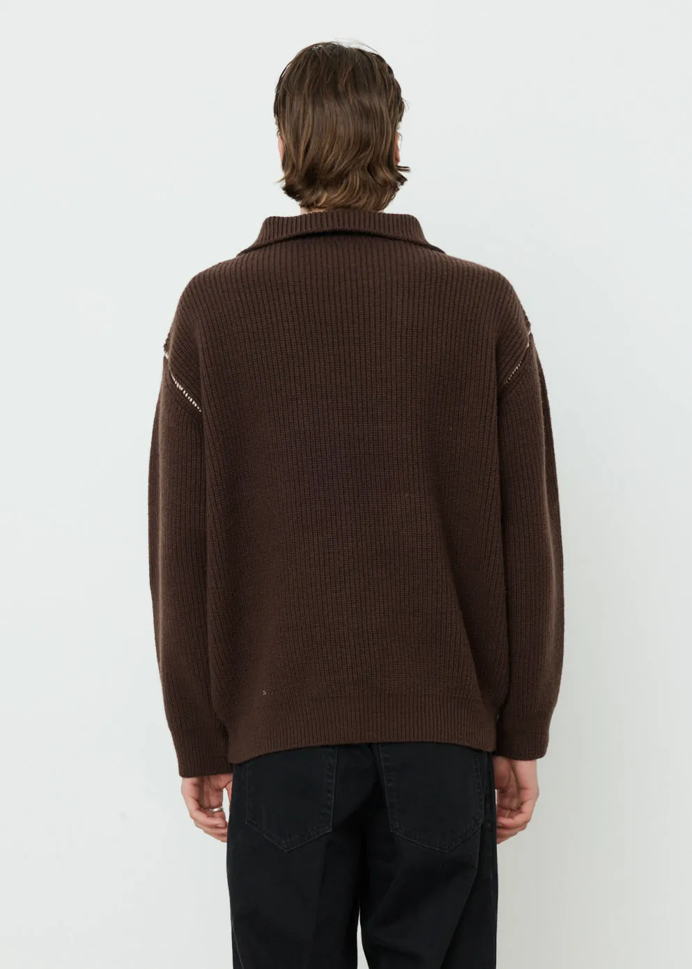 High Neck Rib Knit