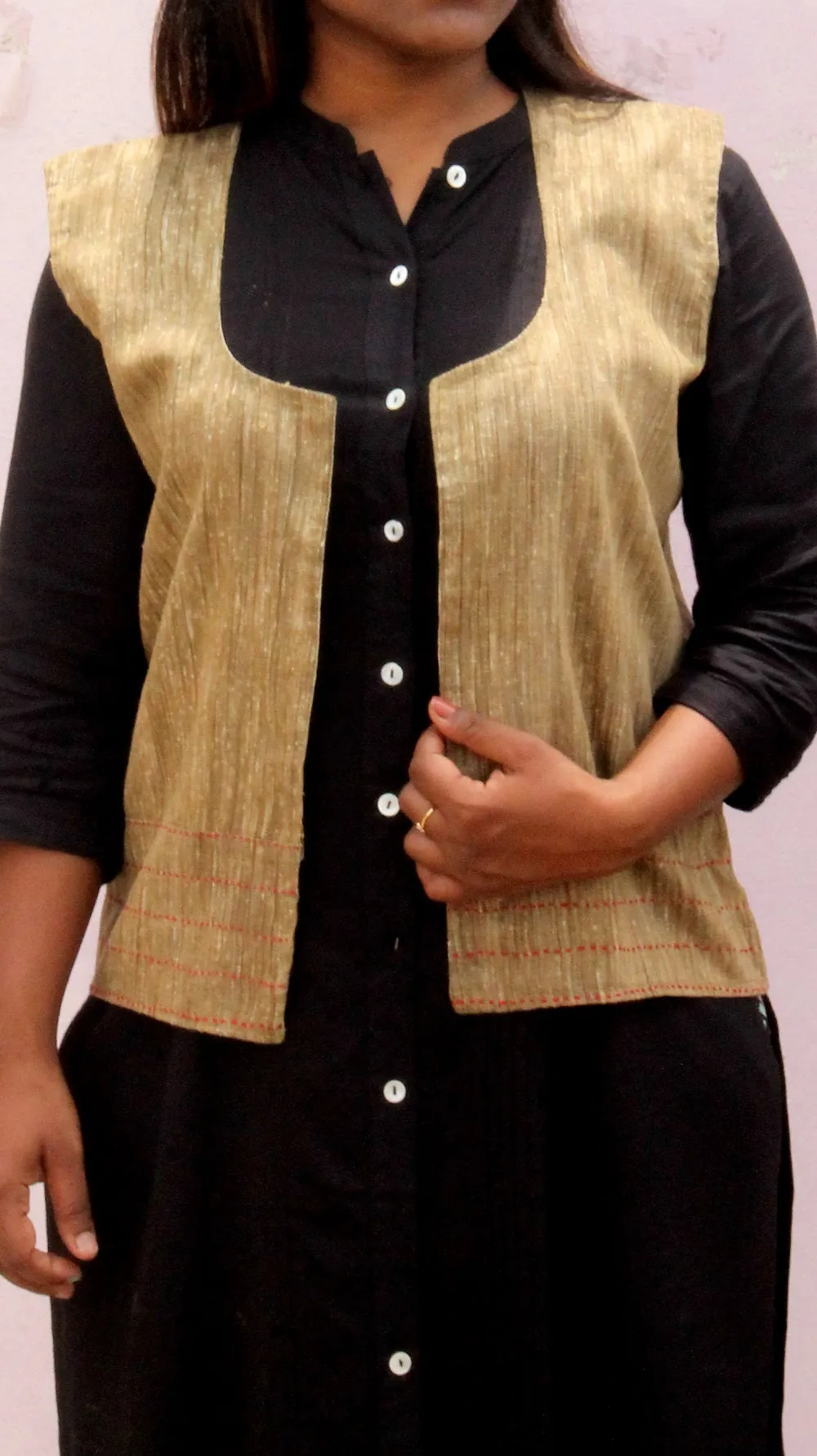 Honey- ivory kantha jacket