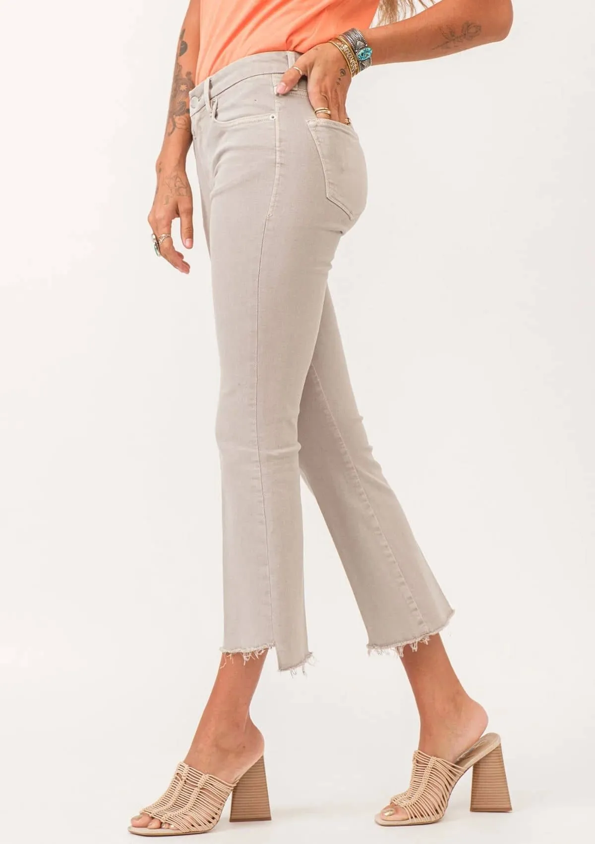 Jeanne Super High Rise Flare Jeans - Quartzite
