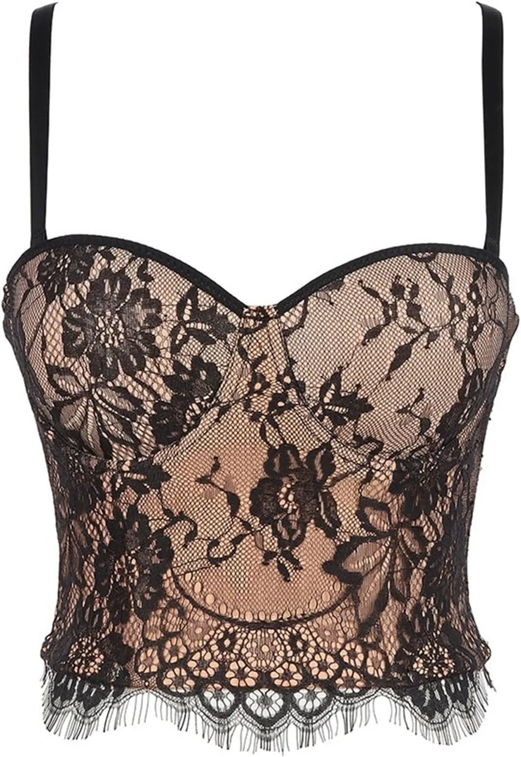 Lace Camisole Beauty Back Wrap Adjustable Tank Top Pull Together Underwire Top Top for Women
