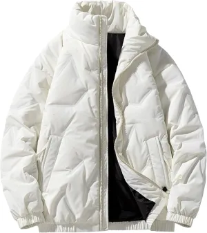 Maiyifu-GJ Men's Down Jacket Thickened Winter Quilted Puffer Jackets Lightweight Warm Windproof Padded Coat Windbreaker
