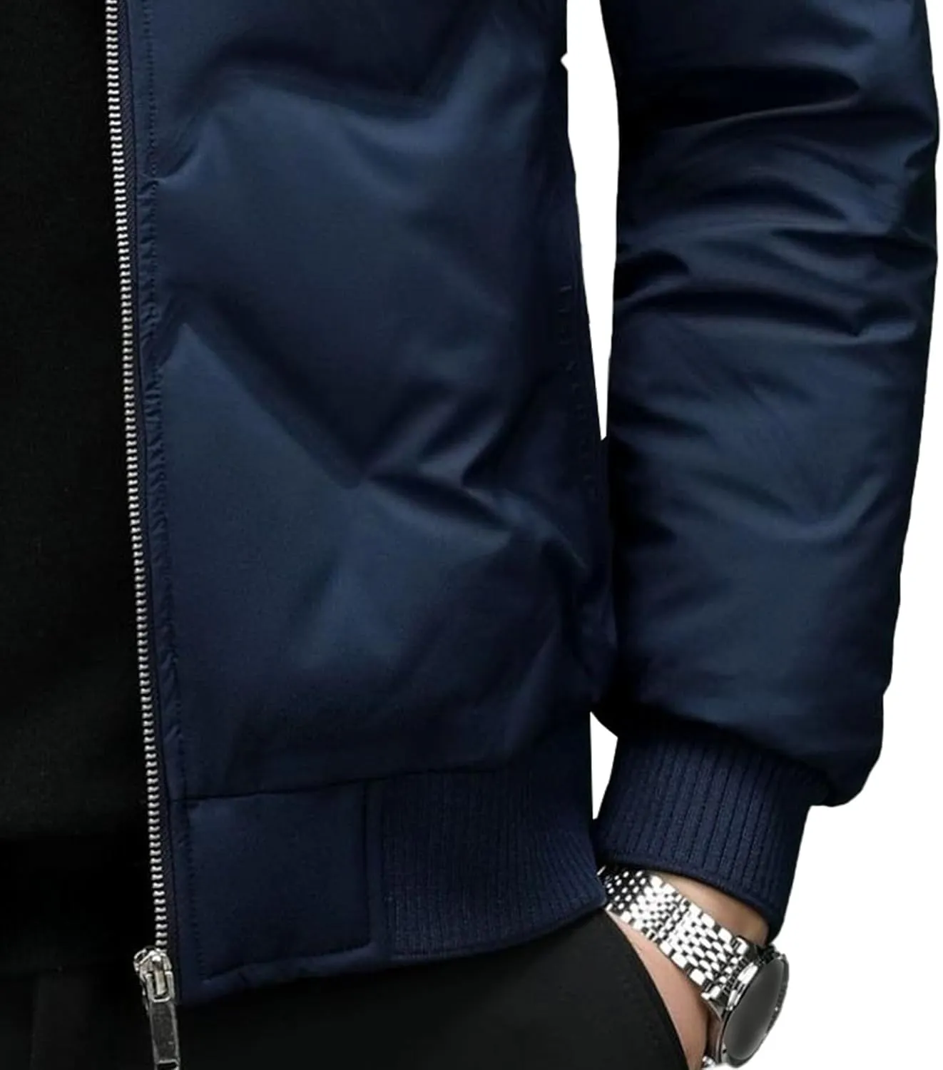 Maiyifu-GJ Puffer Jacket for Men Windproof Warm Lightweight Quilted Down Coat Winter Thicken Padded Jackets Outerwear