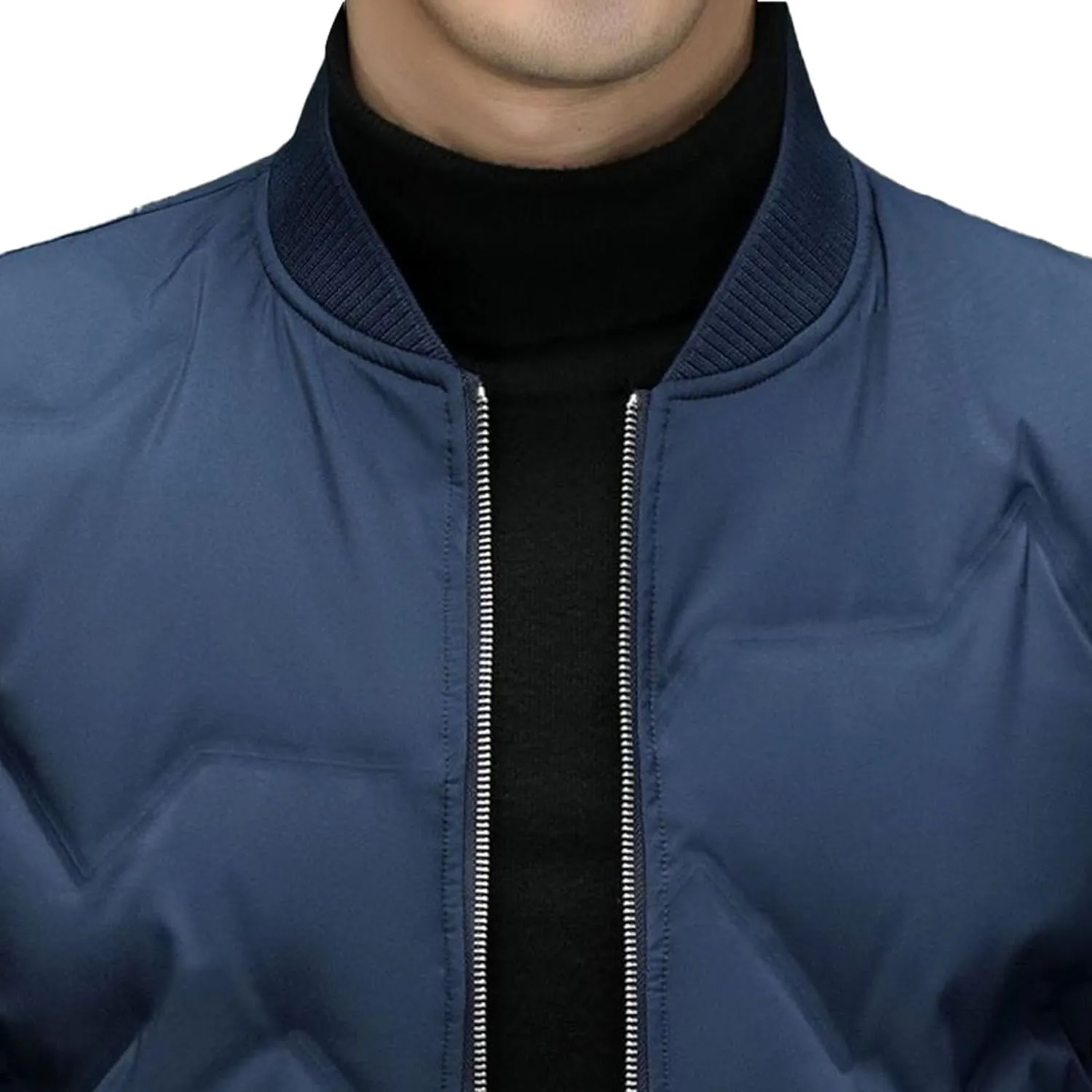 Maiyifu-GJ Puffer Jacket for Men Windproof Warm Lightweight Quilted Down Coat Winter Thicken Padded Jackets Outerwear