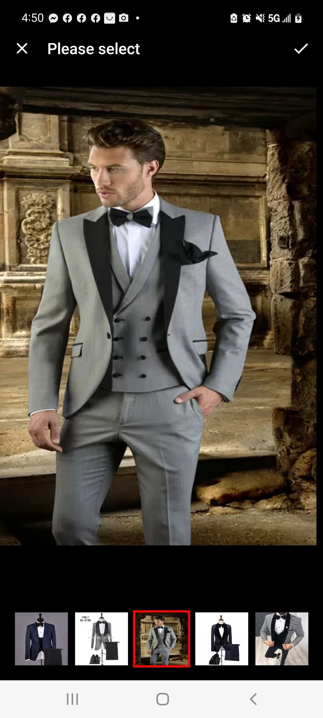 men three piece pant suits my king
