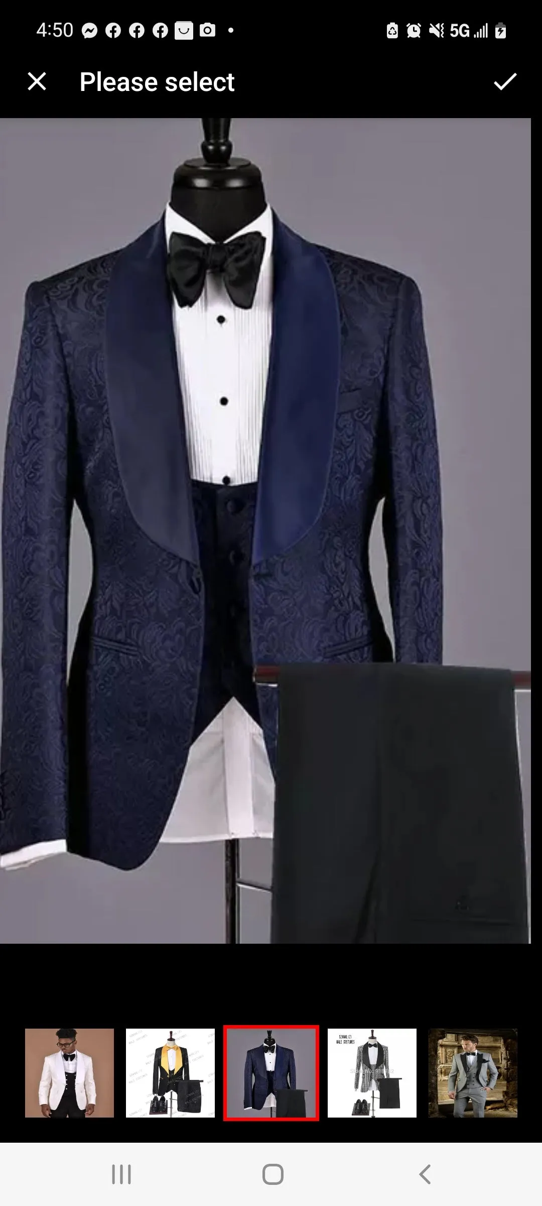 men three piece pant suits my king
