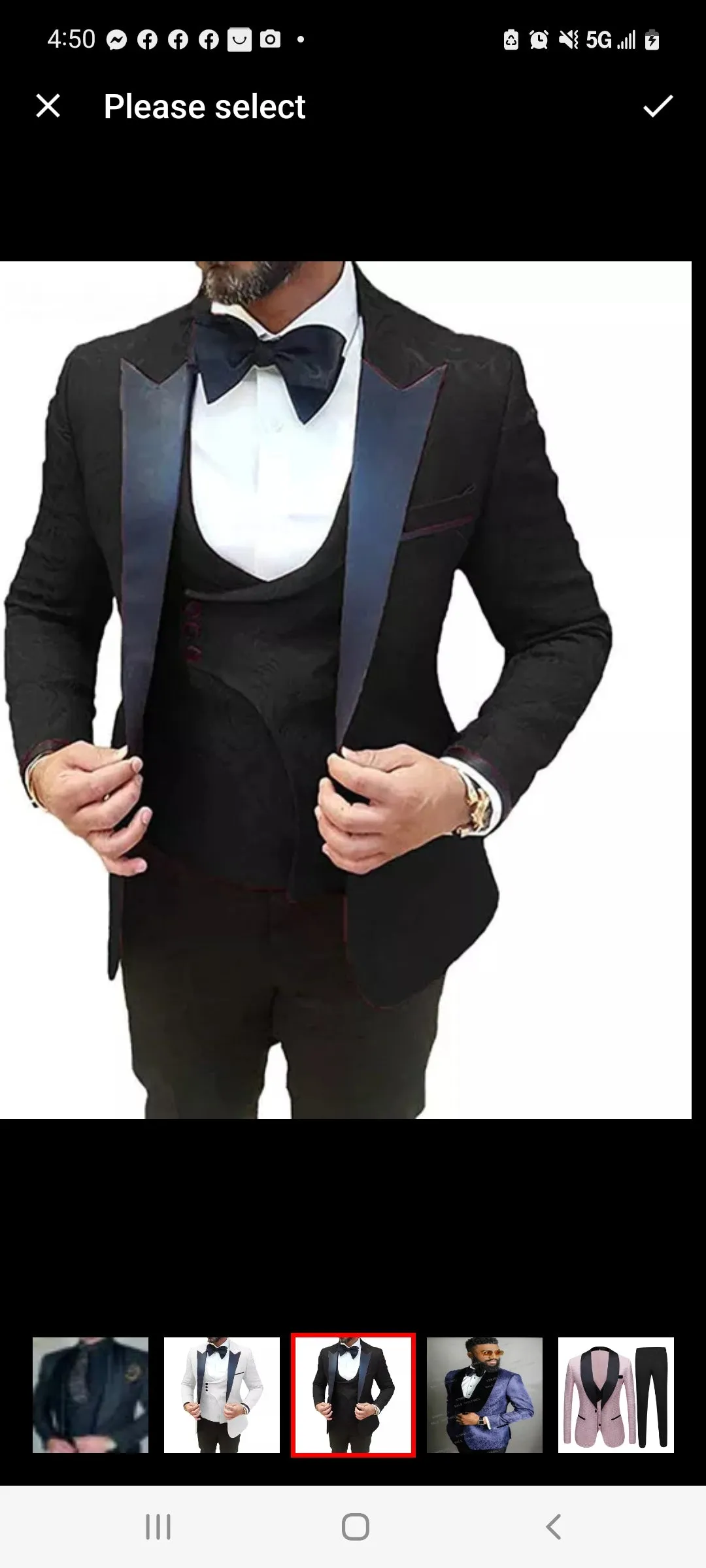 men three piece pant suits my king