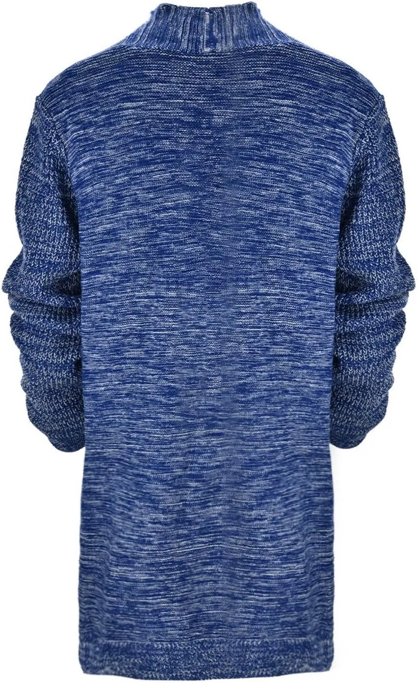Men's Autumn Long Sleeved Mixed Color Knitted Pocket Cardigan Windbreaker Sweater Basics Sweater Men Men's Leather Jackets