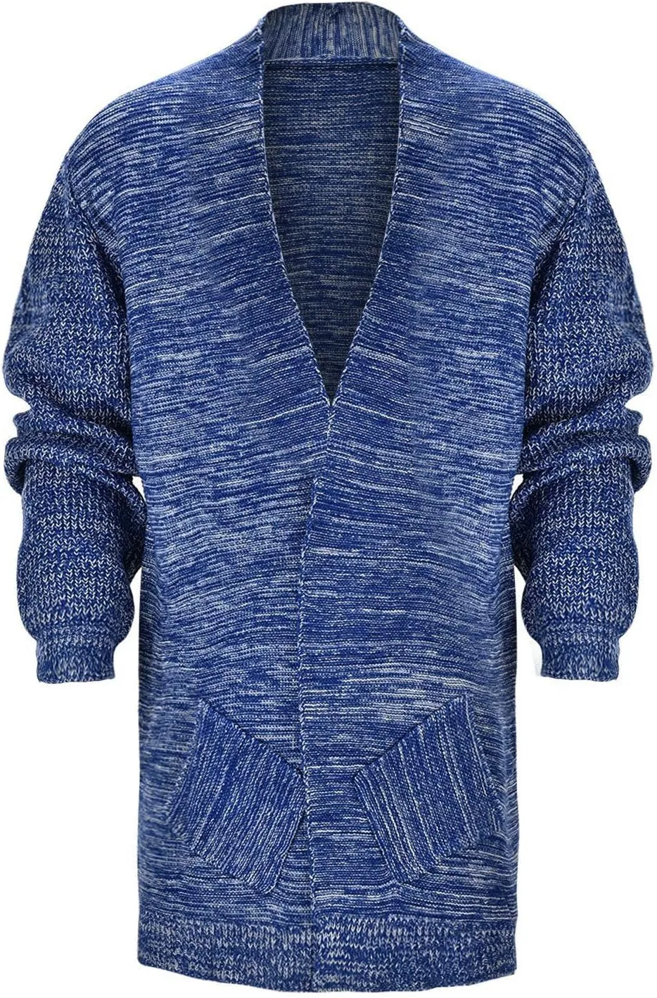Men's Autumn Long Sleeved Mixed Color Knitted Pocket Cardigan Windbreaker Sweater Basics Sweater Men Men's Leather Jackets