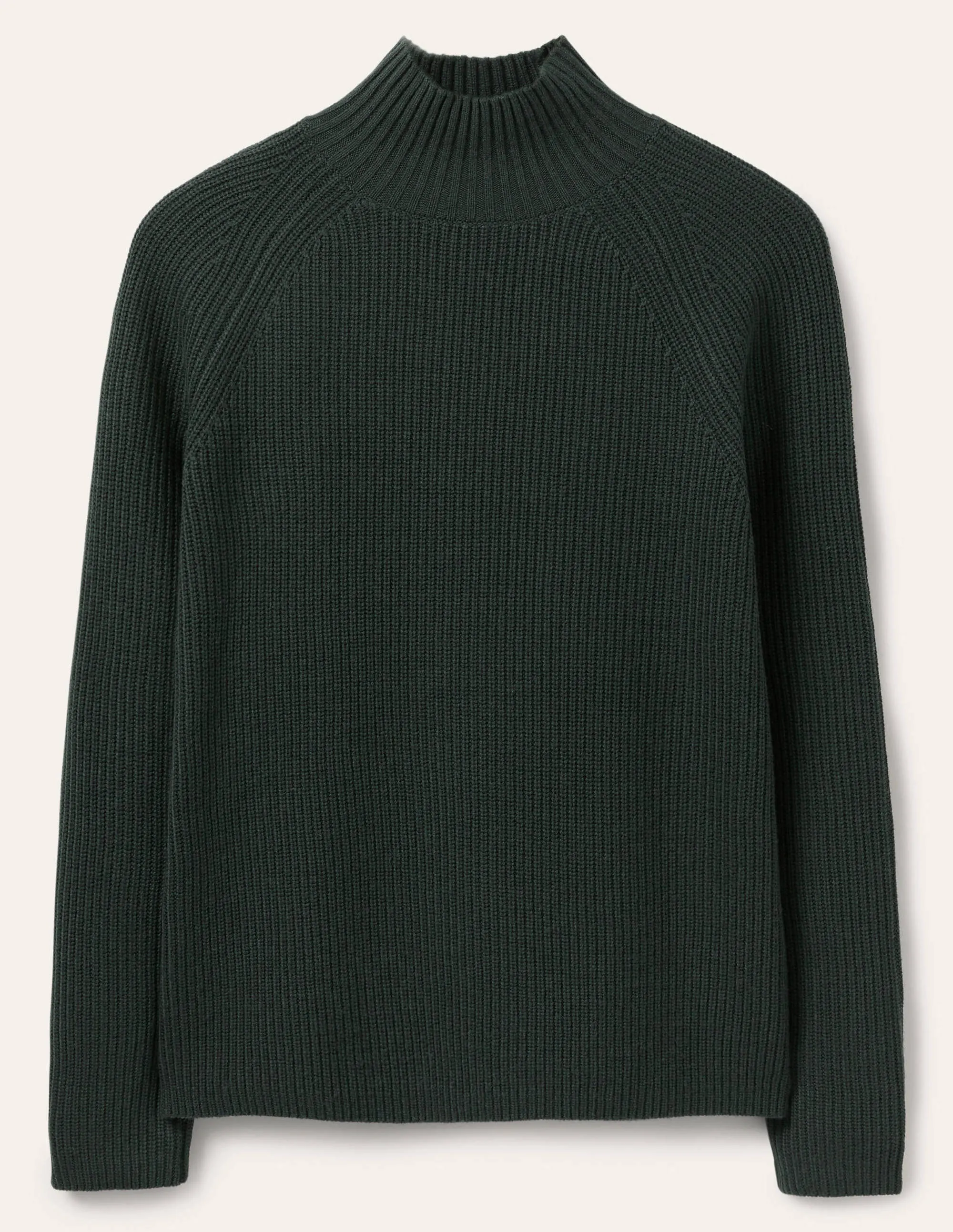 Mia Ribbed High Neck Jumper-Midnight Garden