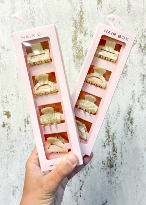 Mini Tortoise Shell Hair Clip Set