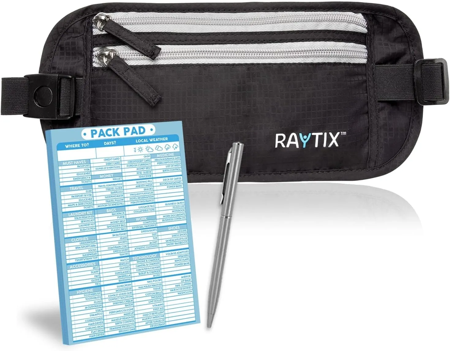 Money Belt For Travel Wallet Belt Passport Holder Travel Pouch to Protect You With RFID Transmissions Secure, Hidden