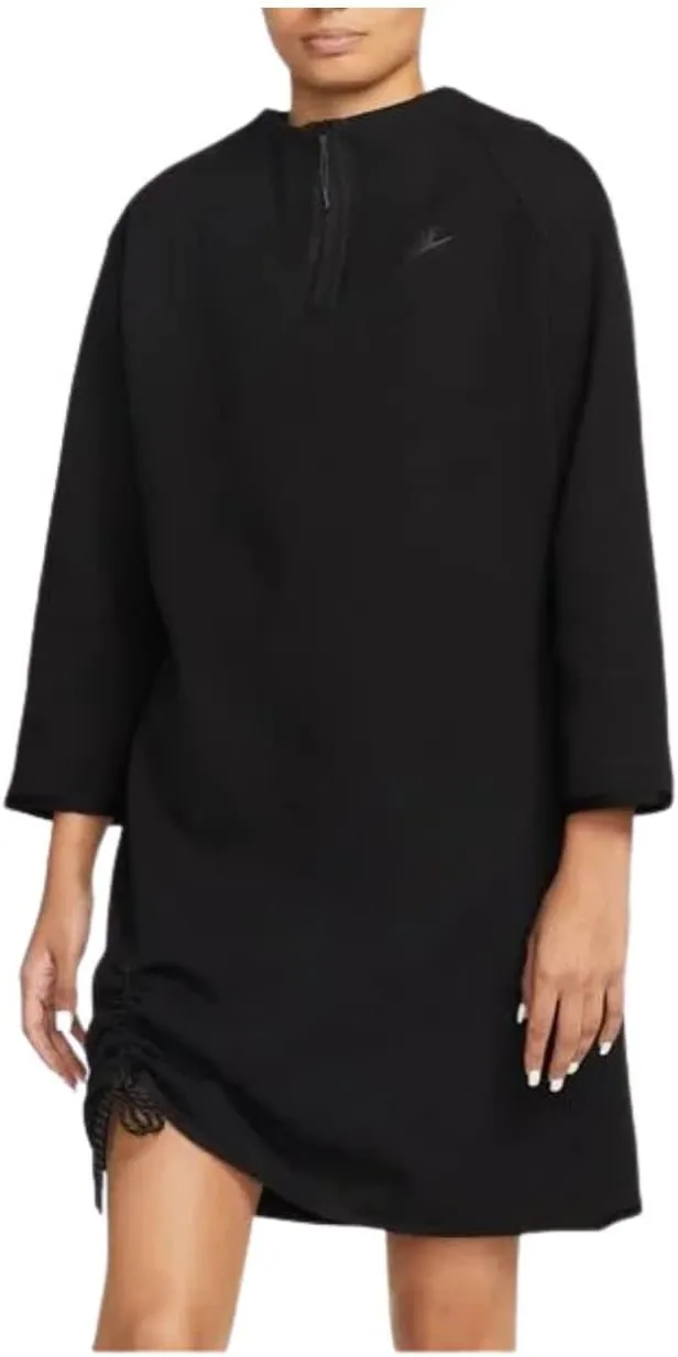 Nike Sportswear Phoenix Fleece Women's 1/2-Zip Cropped Sweatshirt Size- XX-Large Black/Black