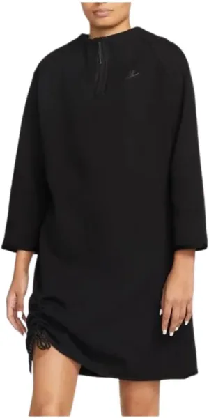 Nike Sportswear Phoenix Fleece Women's 1/2-Zip Cropped Sweatshirt Size- XX-Large Black/Black