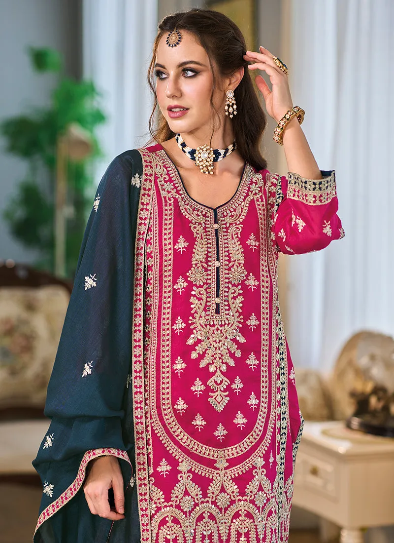 Pink Multi Embroidery Pakistani Suit