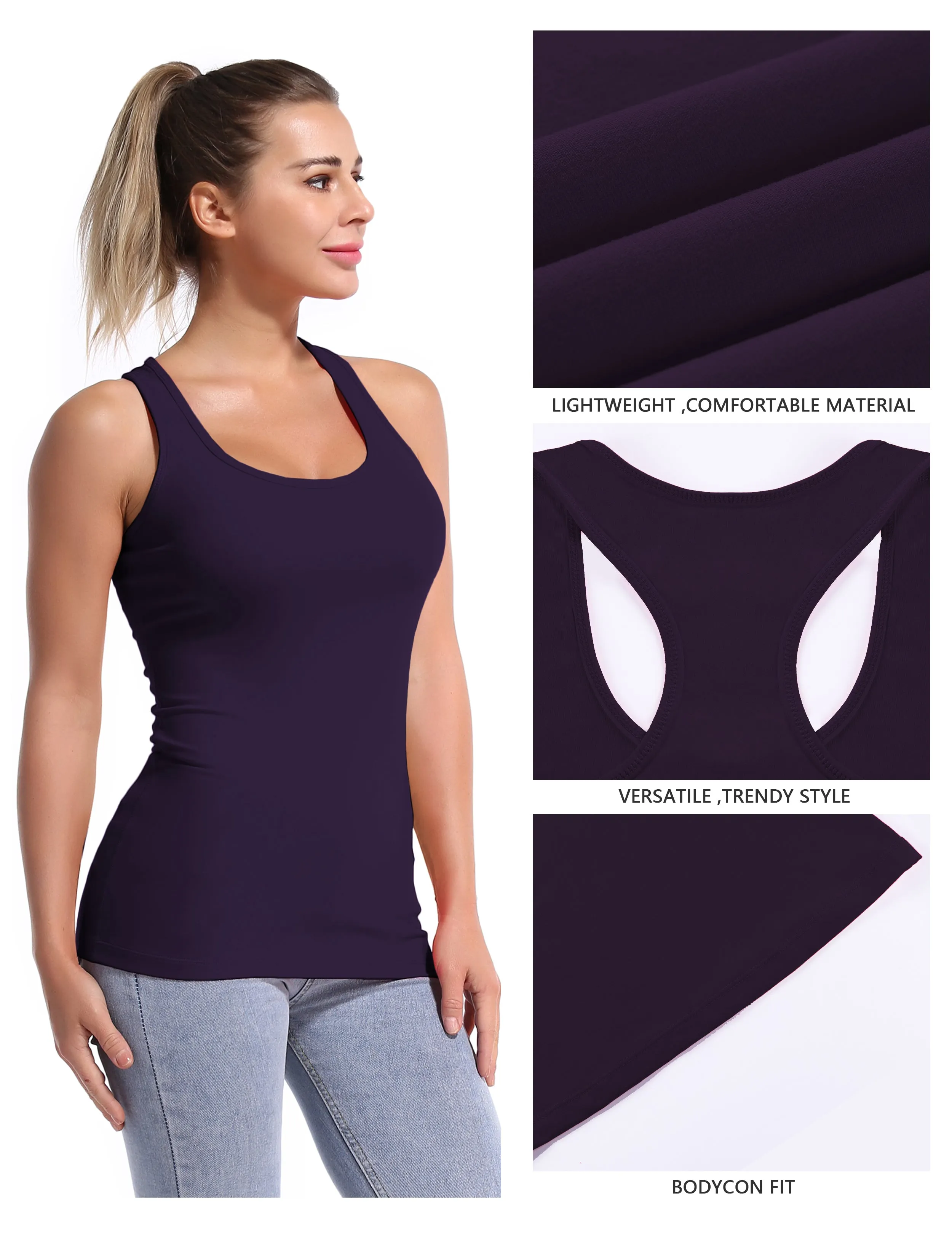 Racerback Athletic Tank Tops midnightblue