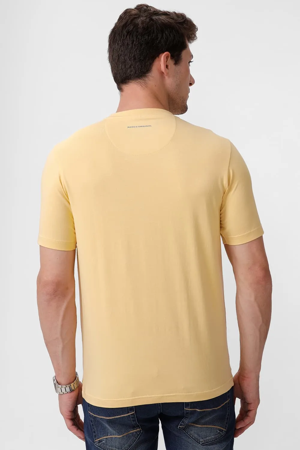 Regular Fit Cotton Stretch Crew T-Shirt