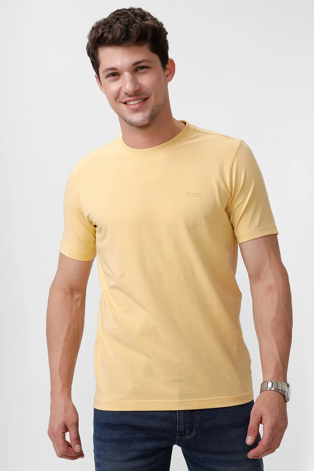 Regular Fit Cotton Stretch Crew T-Shirt