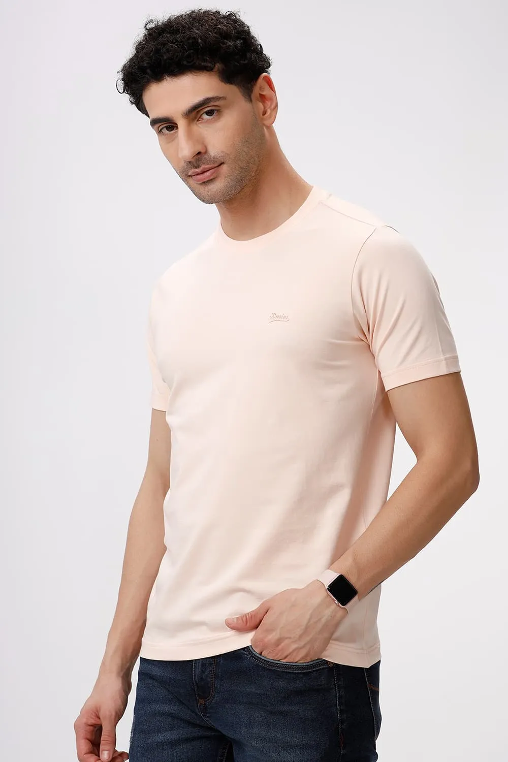 Regular Fit Cotton Stretch Crew T-Shirt