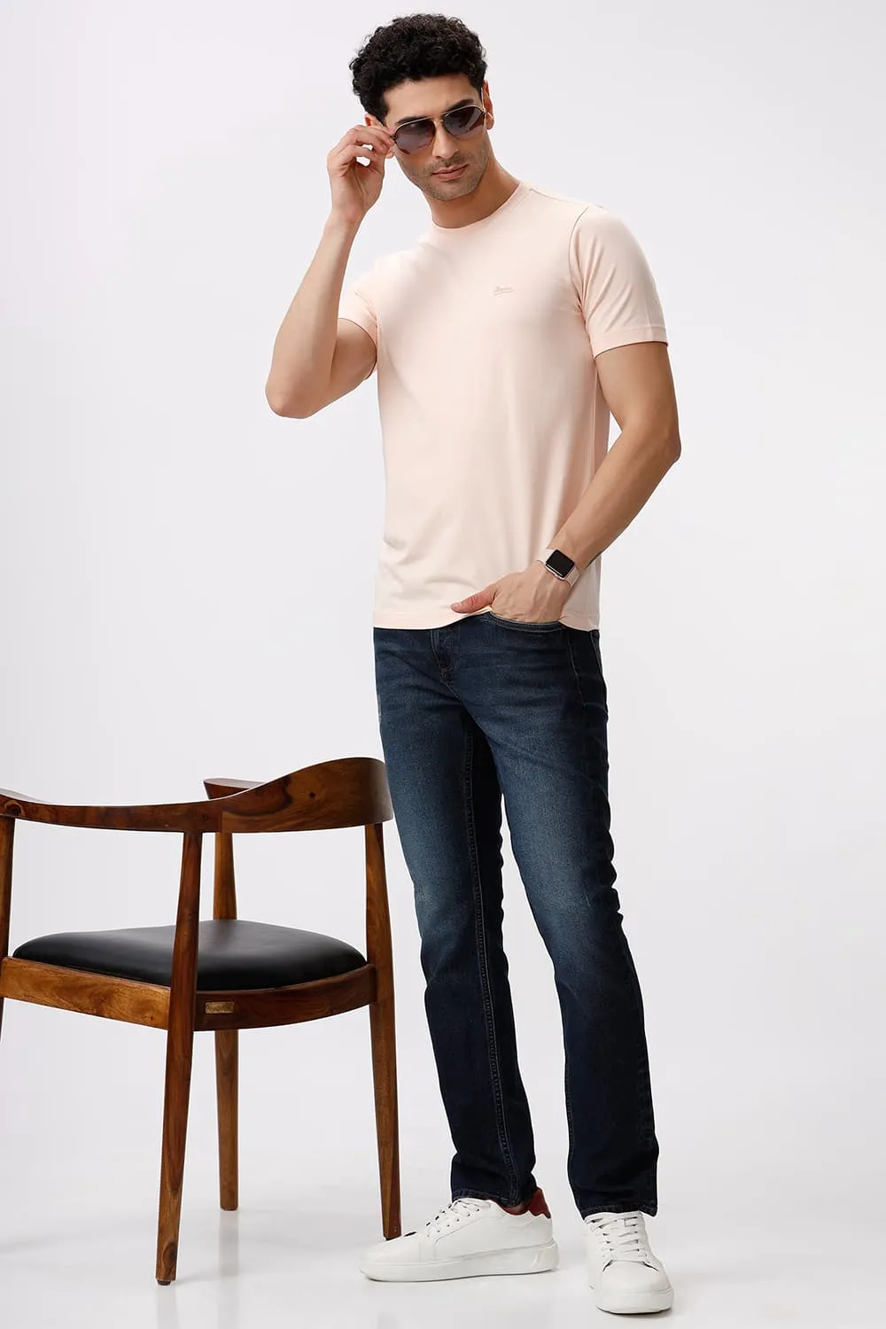 Regular Fit Cotton Stretch Crew T-Shirt