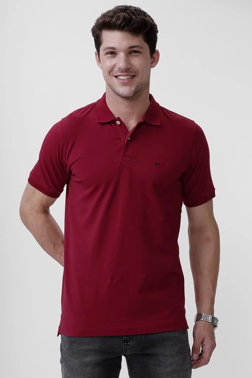 Regular Fit Cotton Stretch Polo T-Shirt